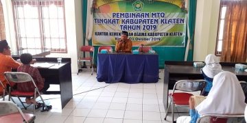 Jelang MTQ Tingkat Provinsi, Kemenag Klaten Adakan Pembinaan