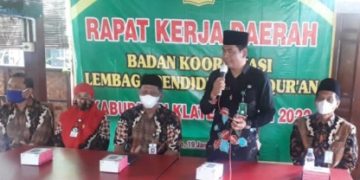 Rakerda Badko LPQ, Kakankemenag Minta Para Santri Diperkenalkan Moderasi Beragama