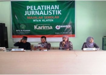 Pelatihan Jurnalistik, Ajak Siswa MTsN Klaten Gemar Menulis