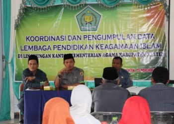 Data Lembaga Pendidikan Keagamaan harus cepat dan akurat