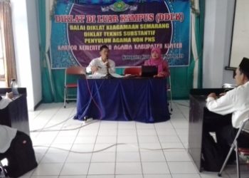 Diklat Teknis Substantif Penyuluh Non PNS di Kemenag Klaten