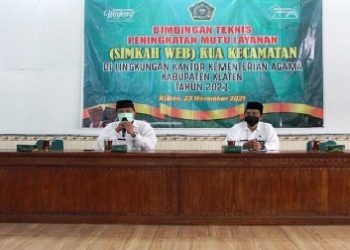 Tingkatkan Mutu Layanan KUA, Kemenag Klaten Gelar Bimtek Simkah Web