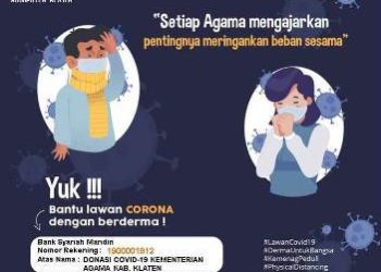 ASN Kemenag Klaten Galang Dana Wabah Covid 19