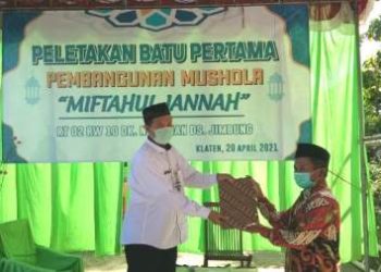 UPZ Kemenag Klaten Bantu Pembangunan Musholla Miftahul Jannah