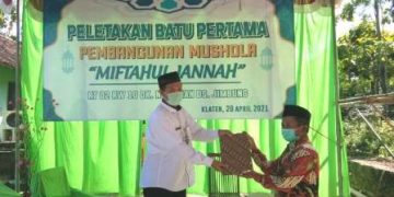 UPZ Kemenag Klaten Bantu Pembangunan Musholla Miftahul Jannah