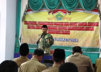 Lantik Kamad, Kankemenag Klaten Minta Wujudkan  Madrasah Hebat dan Bermartabat