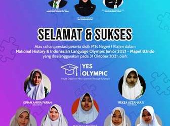 MTsN 1 Klaten Ukir Prestasi Nasional Mapel Bahasa Indonesia