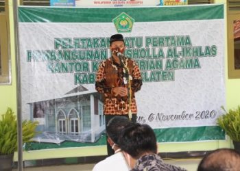 Peletakan Batu Pertama Pembangunan Musholla Kemenag Klaten