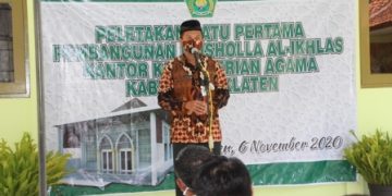 Peletakan Batu Pertama Pembangunan Musholla Kemenag Klaten
