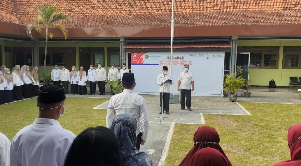 Deklarasi ASN Kemenag Klaten Moderat dan Toleran