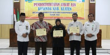 UPZ Kemenag Klaten Distribusikan Rp.218.700.000 Zakat ASN