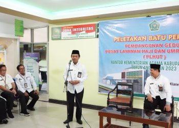 Peletakan Batu Pertama Pembangunan Gedung PLHUT Kemenag Klaten