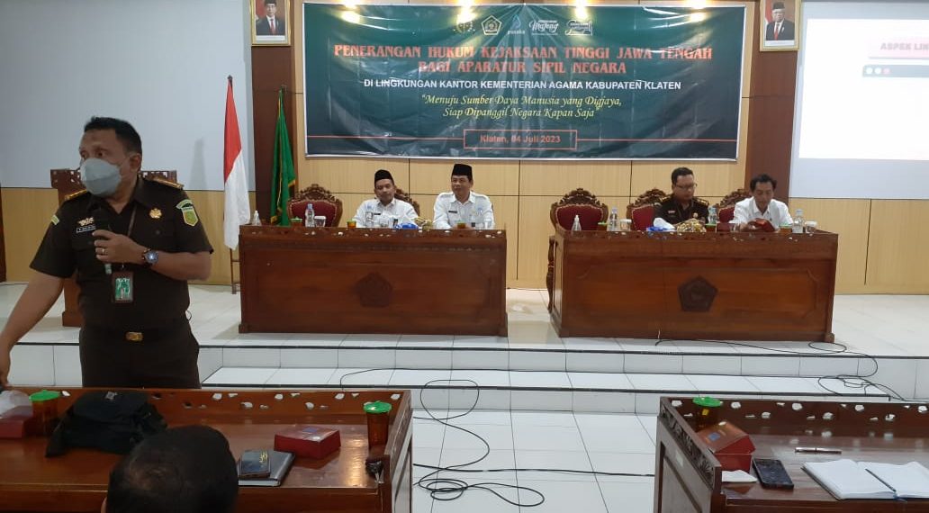 Penerangan Hukum Kejaksaan Tinggi Jateng Bagi ASN Kemenag Klaten