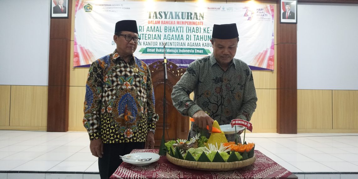 Penutup Rangkaian HAB Ke-79, Kankemenag Kab. Klaten Gelar Do’a Bersama Lintas Agama dan Malam Tasyakuran