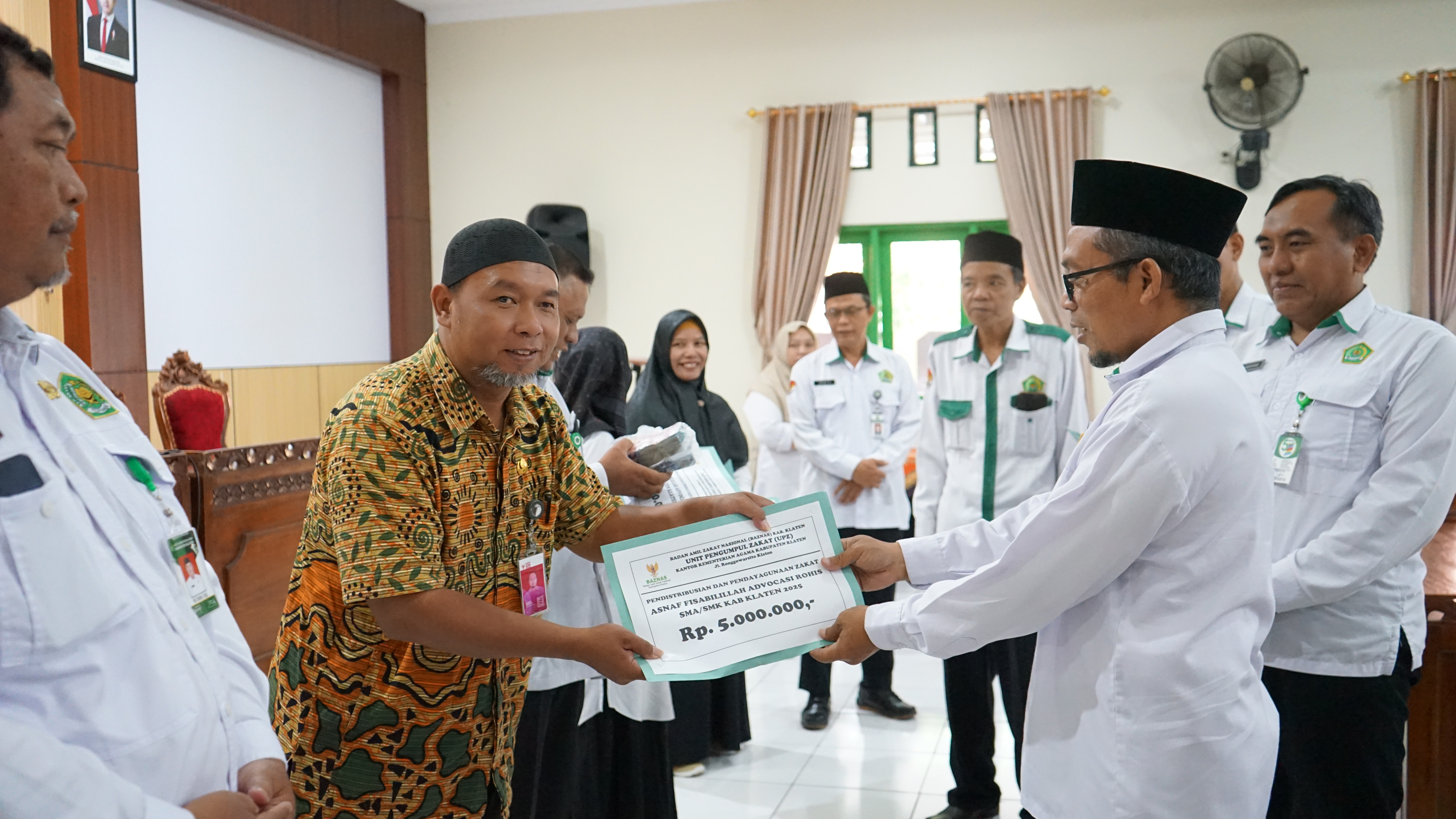 Penyaluran Zakat Aparatur Sipil Negara (ASN) Kankemenag Kabupaten Klaten